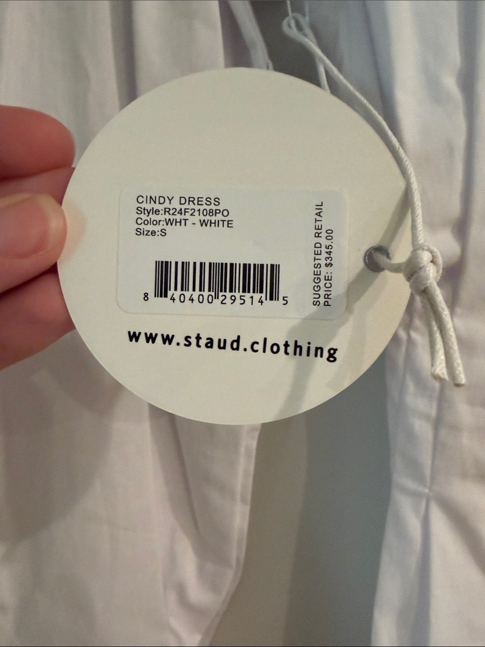 STAUD White Oversized Shirt Mini Dress - Picture 5 of 5